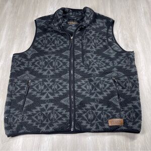UNISEX Pendleton Fleece Zip Patterned Vest